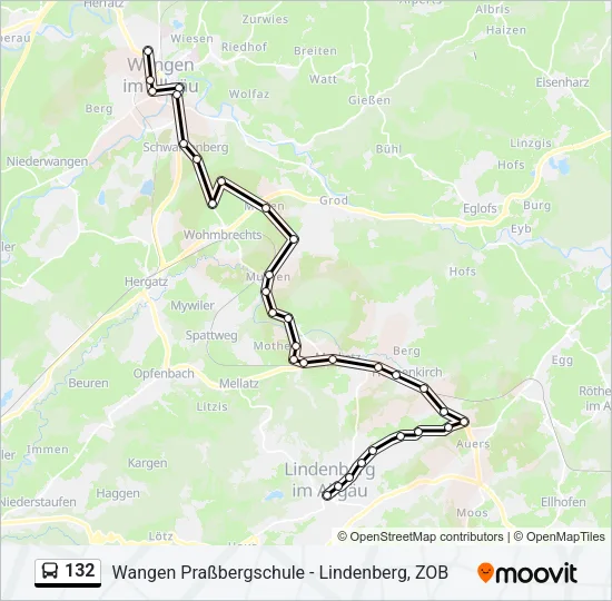 132 Bus Line Map