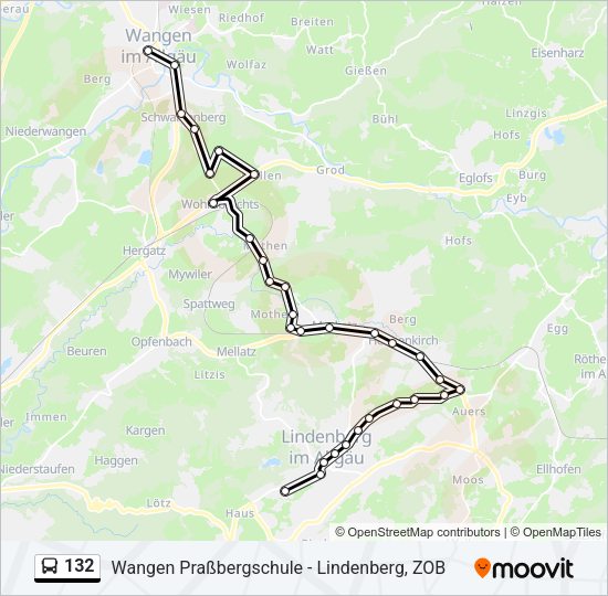 132 Bus Line Map
