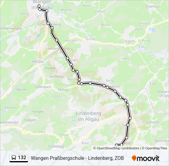 132 Bus Line Map