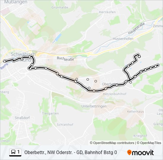 1 Bus Line Map