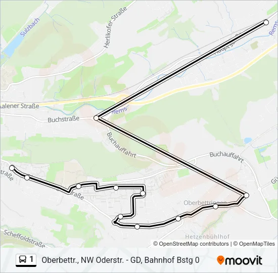 1 Bus Line Map