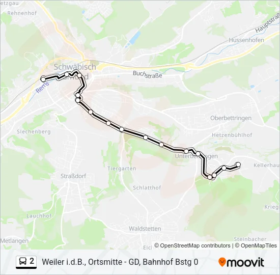 2 Bus Line Map