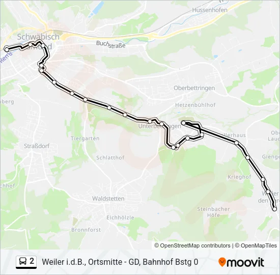 2 Bus Line Map