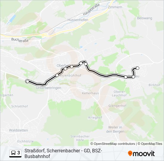 3 Bus Line Map
