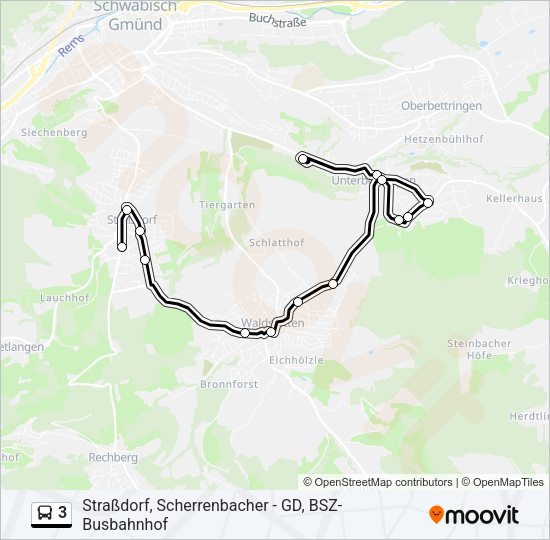 3 Bus Line Map