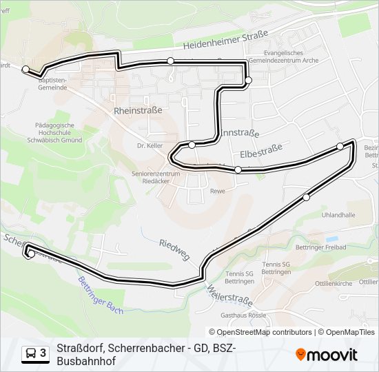 3 Bus Line Map