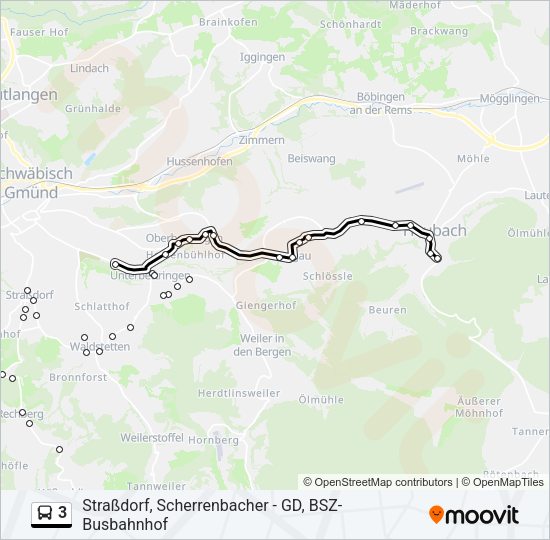 3 Bus Line Map