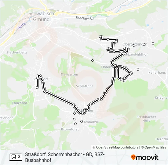 3 Bus Line Map