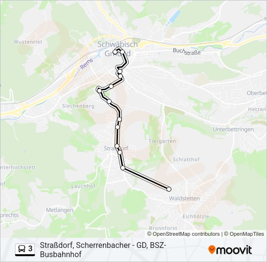 3 Bus Line Map