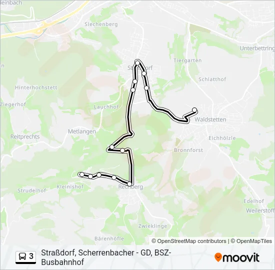 3 Bus Line Map