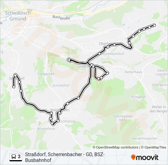 3 Bus Line Map