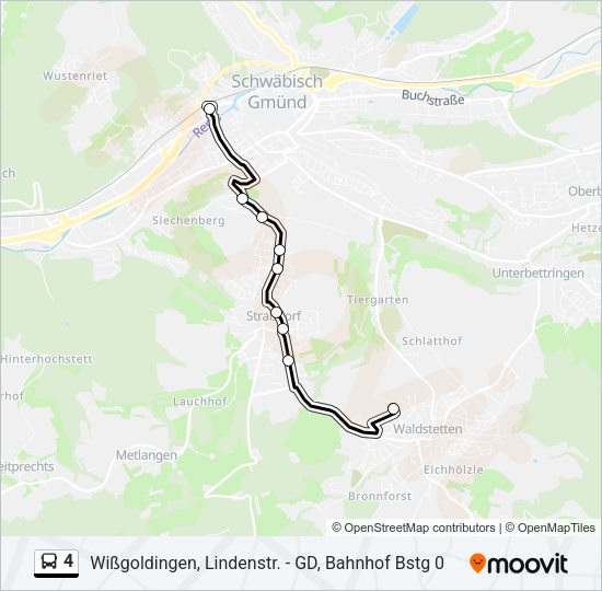 4 Bus Line Map
