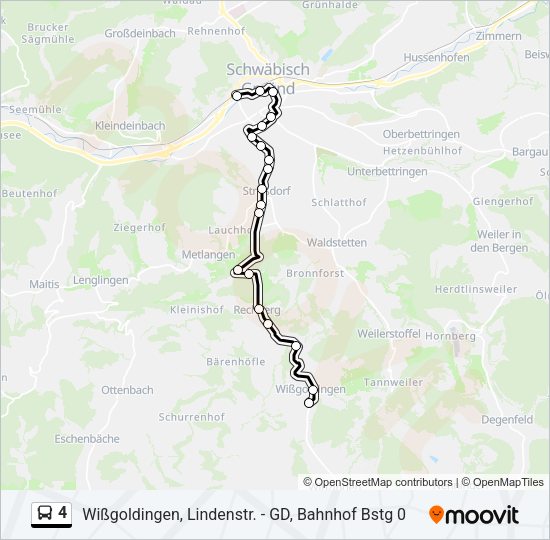 4 Bus Line Map