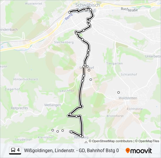 4 Bus Line Map