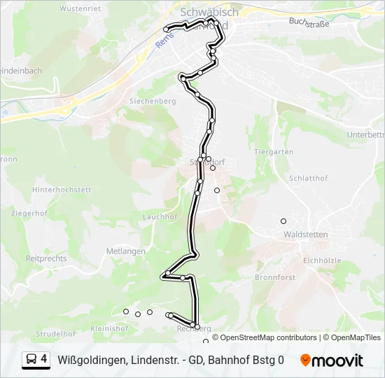 4 Bus Line Map