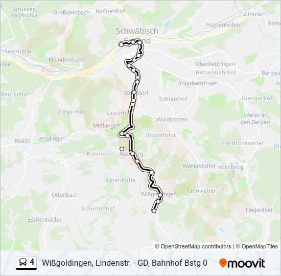 4 Bus Line Map