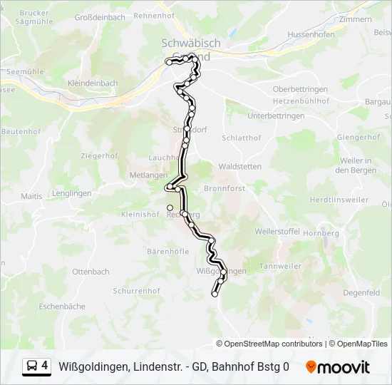 4 Bus Line Map