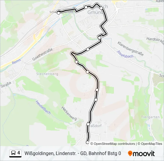 4 Bus Line Map