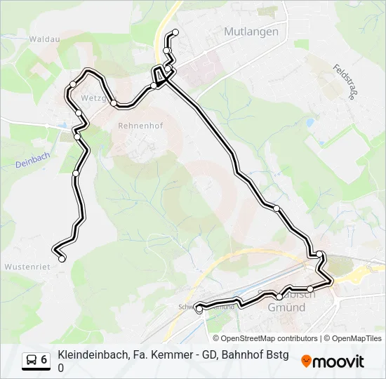 6 Bus Line Map