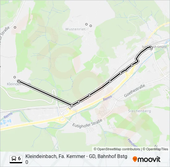6 Bus Line Map