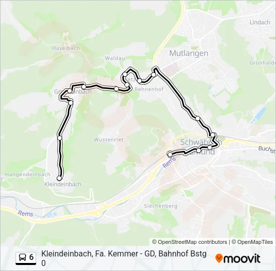 6 Bus Line Map