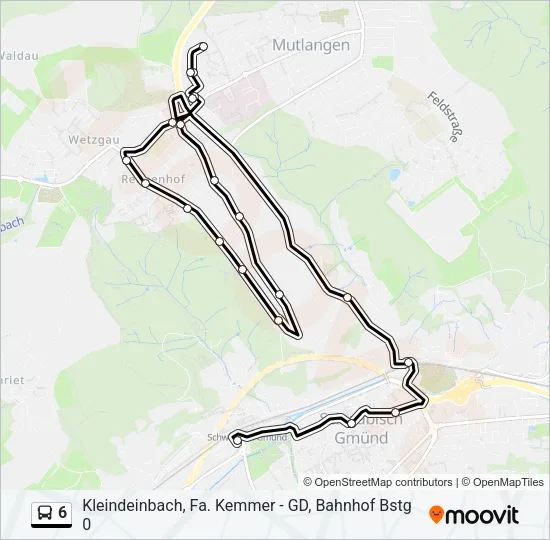 6 Bus Line Map