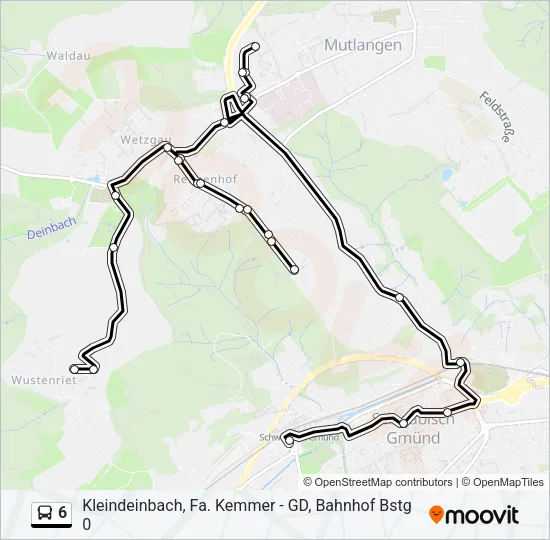 6 Bus Line Map