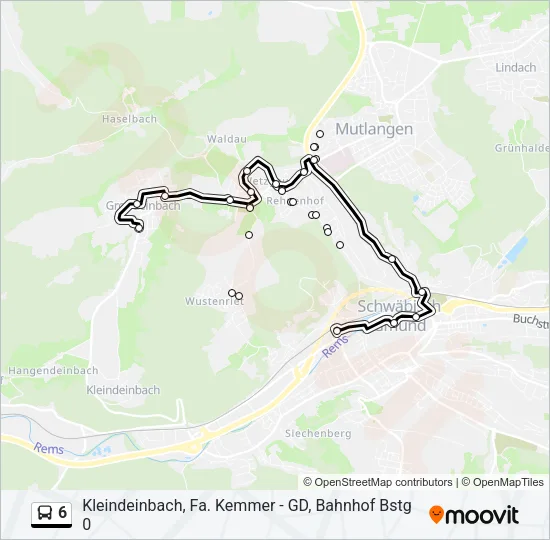 6 Bus Line Map