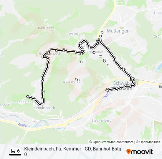 6 Bus Line Map