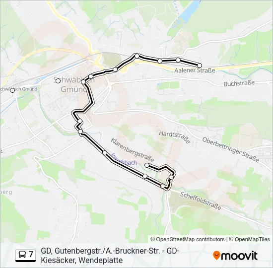 7 Bus Line Map