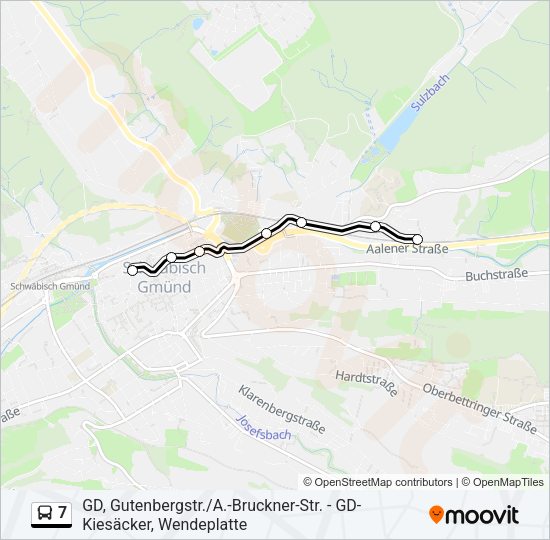 7 Bus Line Map