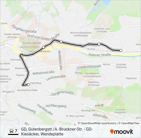 7 Bus Line Map