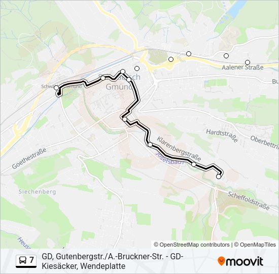 7 Bus Line Map