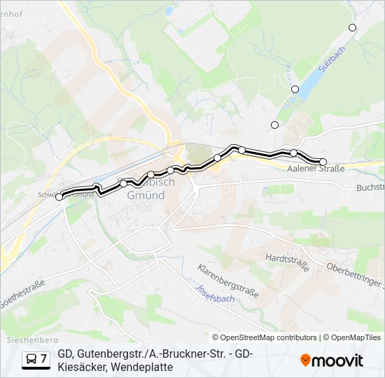 7 Bus Line Map