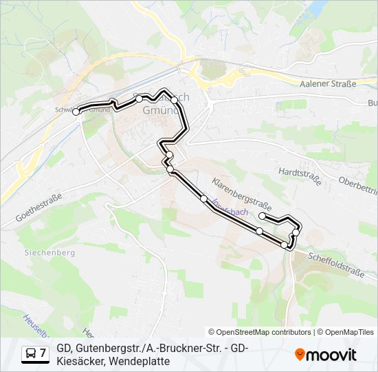 7 Bus Line Map
