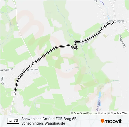 73 Bus Line Map