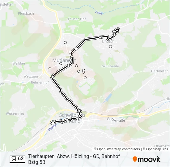 62 Bus Line Map