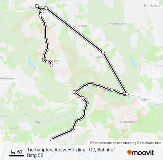 62 Bus Line Map