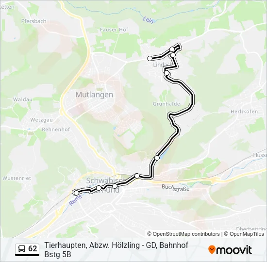 62 Bus Line Map