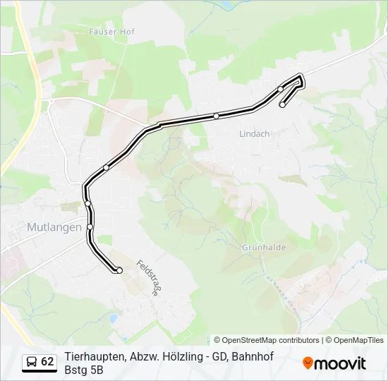 62 Bus Line Map