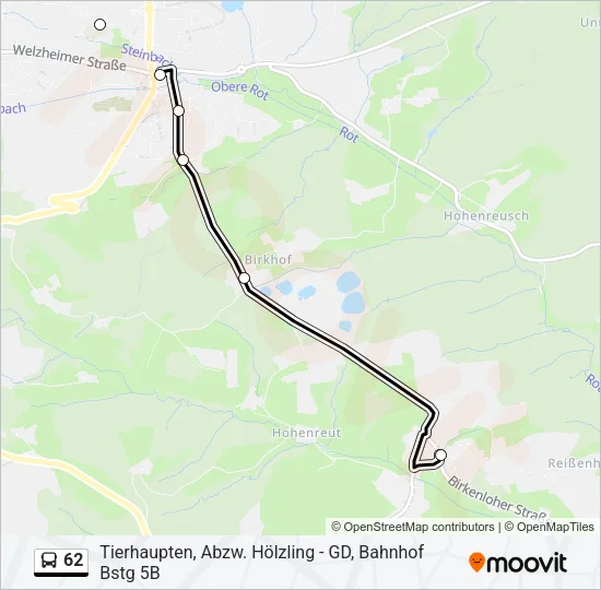 62 Bus Line Map