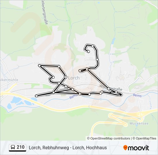 210 Bus Line Map