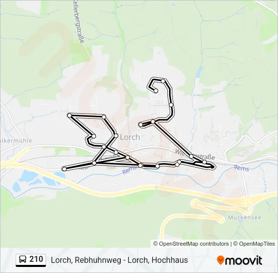 210 Bus Line Map