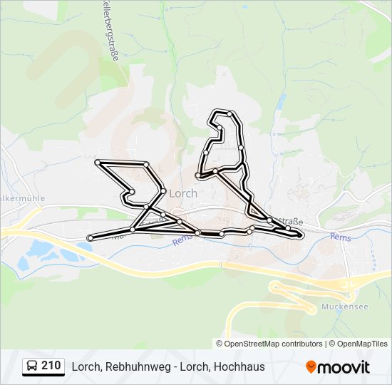 210 Bus Line Map