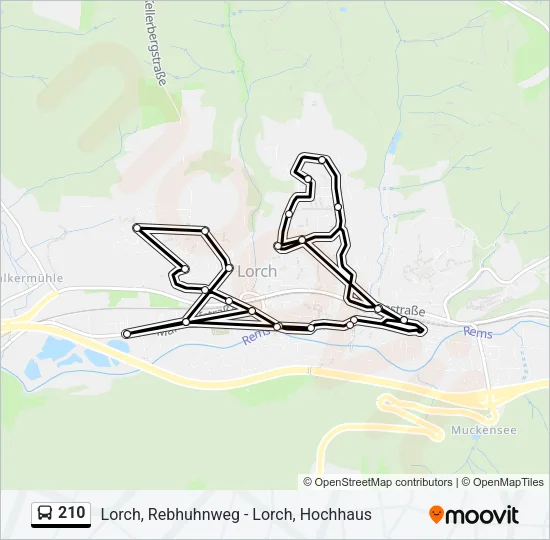 210 Bus Line Map