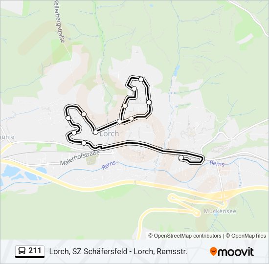 211 Bus Line Map