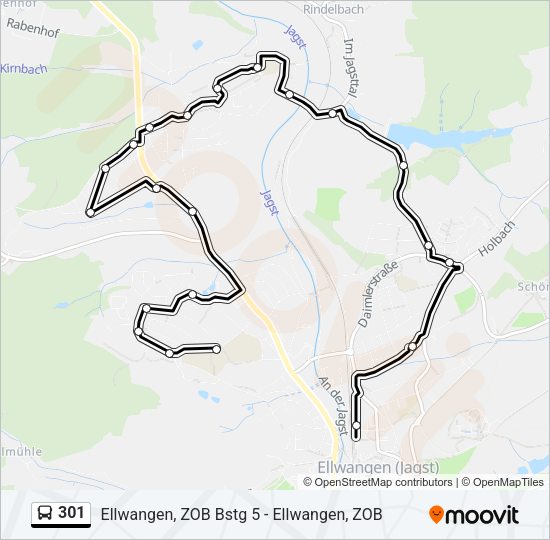 301 Bus Line Map
