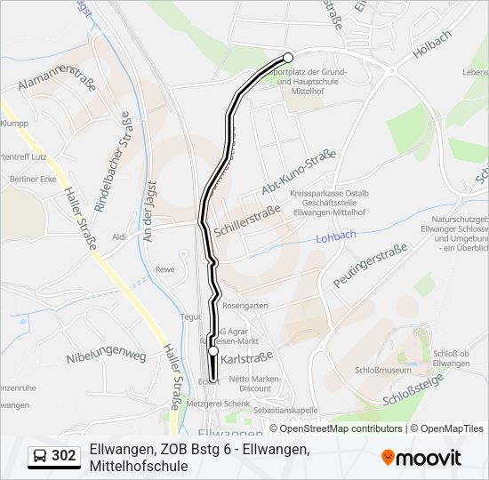 302 Bus Line Map