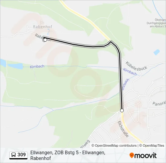 309 Bus Line Map