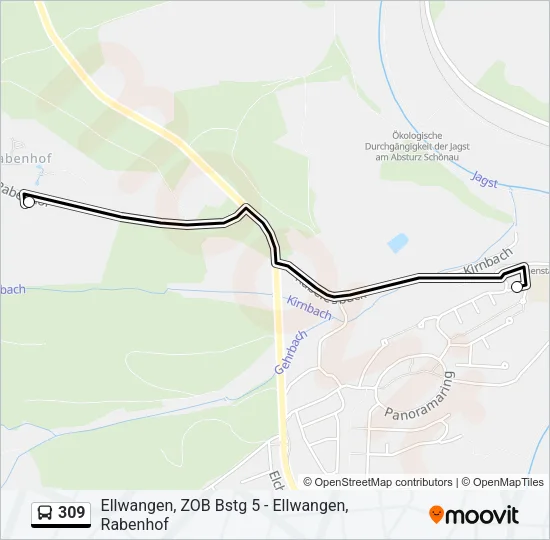 309 Bus Line Map